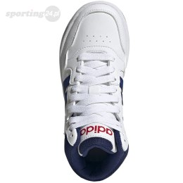 Buty dla dzieci adidas Hoops Mid biało-niebieskie GZ9647 Adidas