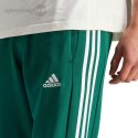 Spodnie męskie adidas Essentials French Terry Tapered Cuff 3-Stripes zielone IS1392 Adidas