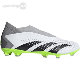 Buty piłkarskie adidas Predator Accuracy.3 Laceless FG biało-szare GZ0021 Adidas