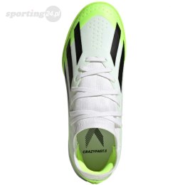 Buty piłkarskie dla dzieci adidas X Crazyfast.3 IN biało-zielone IE1563 Adidas