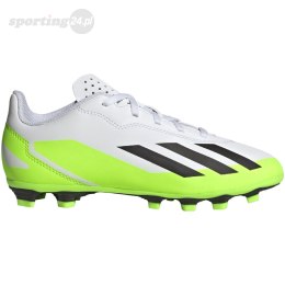 Buty piłkarskie dla dzieci adidas X Crazyfast.4 FXG biało-zielone IE1588 Adidas