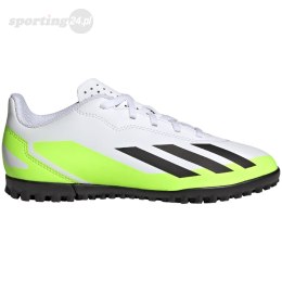 Buty piłkarskie dla dzieci adidas X Crazyfast.4 TF biało-zielone IE4066 Adidas