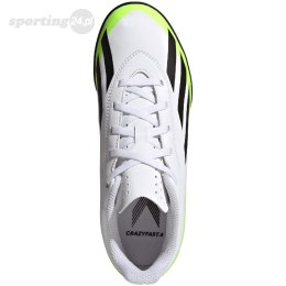 Buty piłkarskie dla dzieci adidas X Crazyfast.4 TF biało-zielone IE4066 Adidas